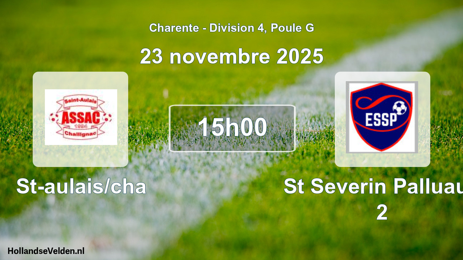 Scheduled Match: St-aulais/cha - St Severin Palluaud 2 (23 November 2025)