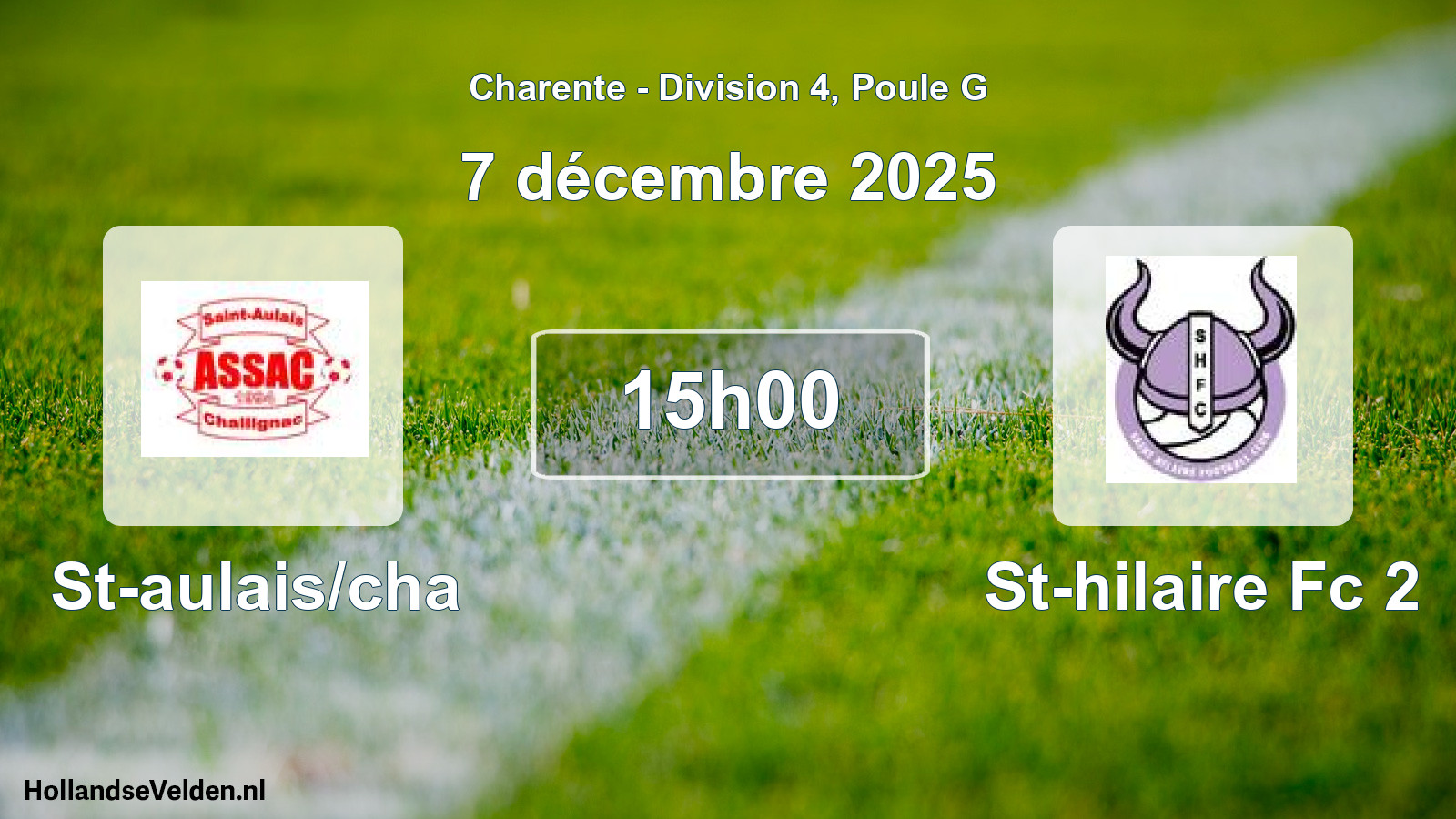 Scheduled Match: St-aulais/cha - St-hilaire Fc 2 (7 December 2025)