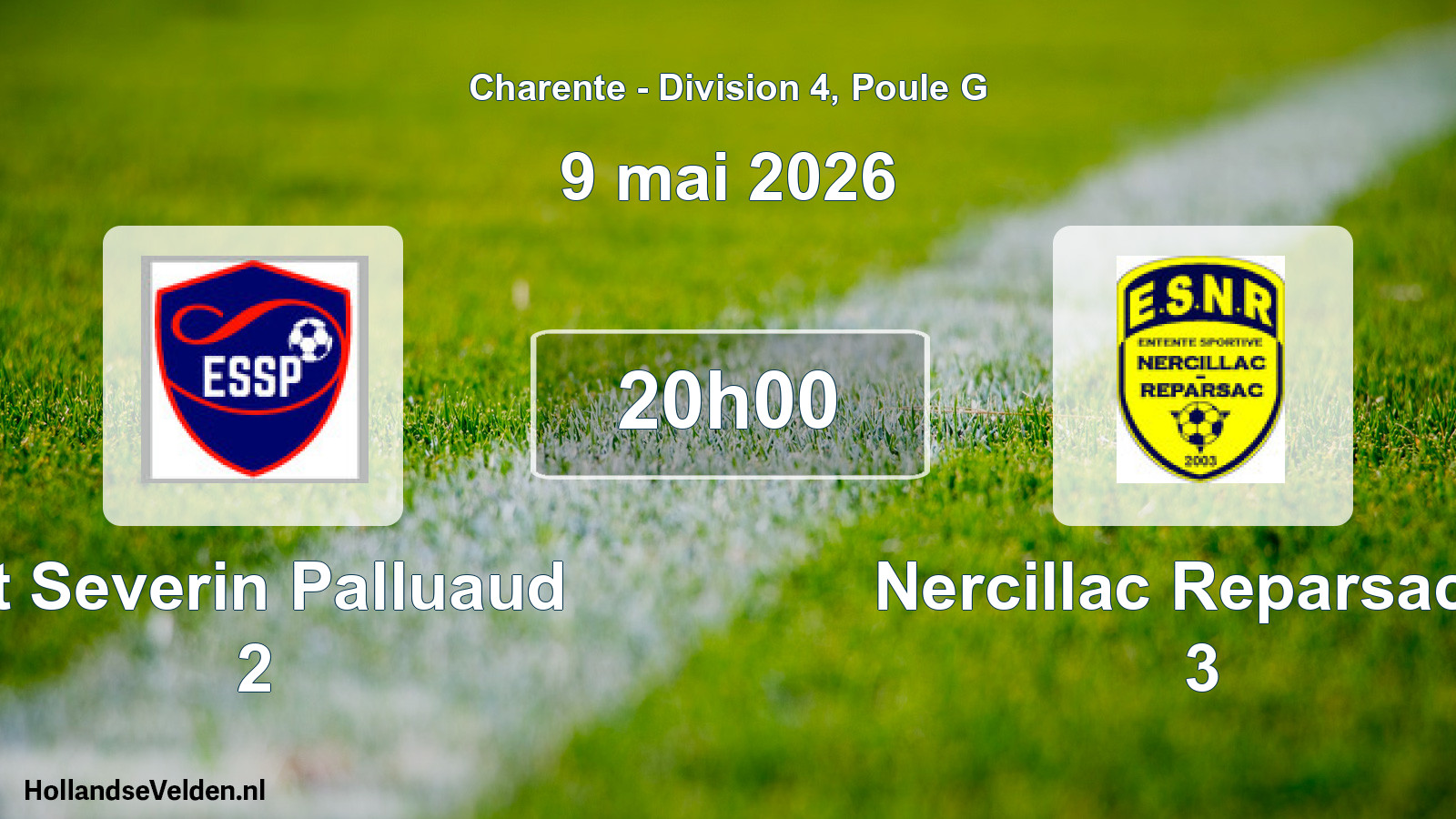 Geplande wedstrijd: St Severin Palluaud 2 - Nercillac Reparsac E 3 (9 mai 2026)