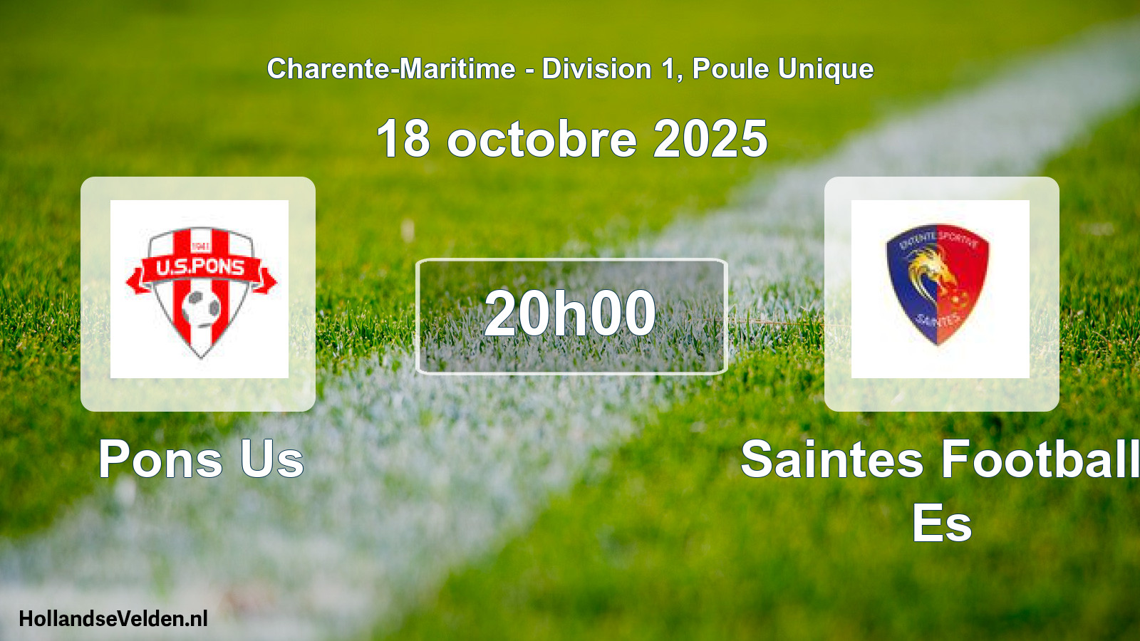 Geplande wedstrijd: Pons Us - Saintes Football Es (18 octobre 2025)