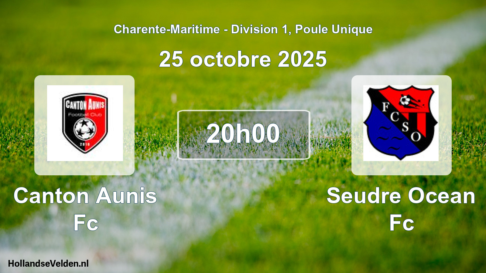 Geplande wedstrijd: Canton Aunis Fc - Seudre Ocean Fc (25 octobre 2025)