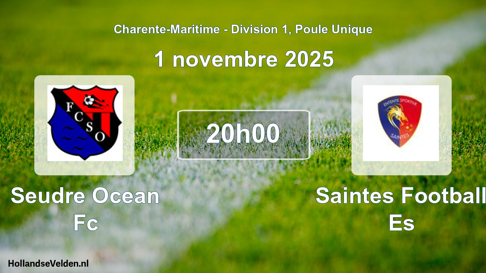 Geplande wedstrijd: Seudre Ocean Fc - Saintes Football Es (1 novembre 2025)