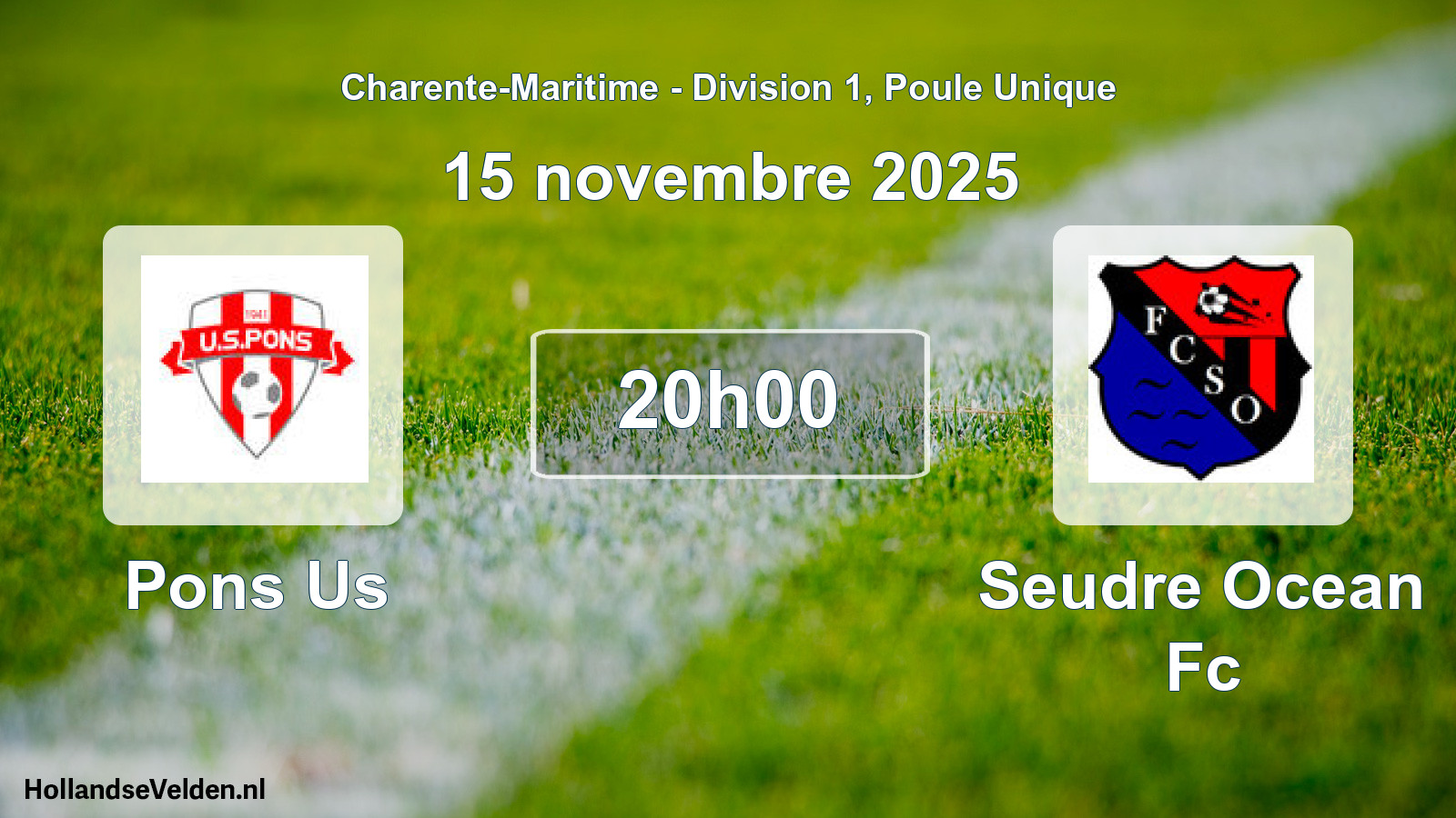 Geplande wedstrijd: Pons Us - Seudre Ocean Fc (15 novembre 2025)