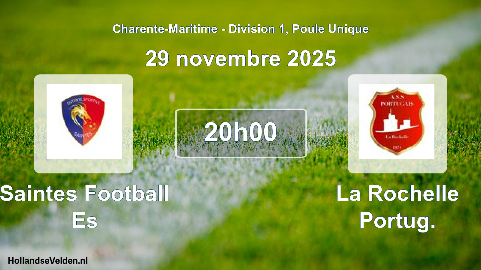 Geplande wedstrijd: Saintes Football Es - La Rochelle Portug. (29 novembre 2025)