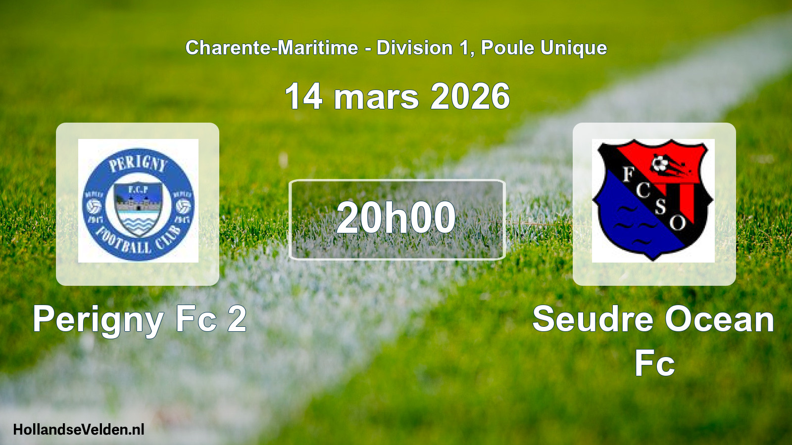 Geplande wedstrijd: Perigny Fc 2 - Seudre Ocean Fc (14 mars 2026)