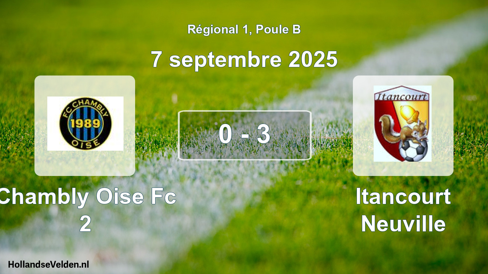 Total number of matches played: Chambly Oise Fc 2 - Itancourt Neuville 0 - 3 (7 September 2025)