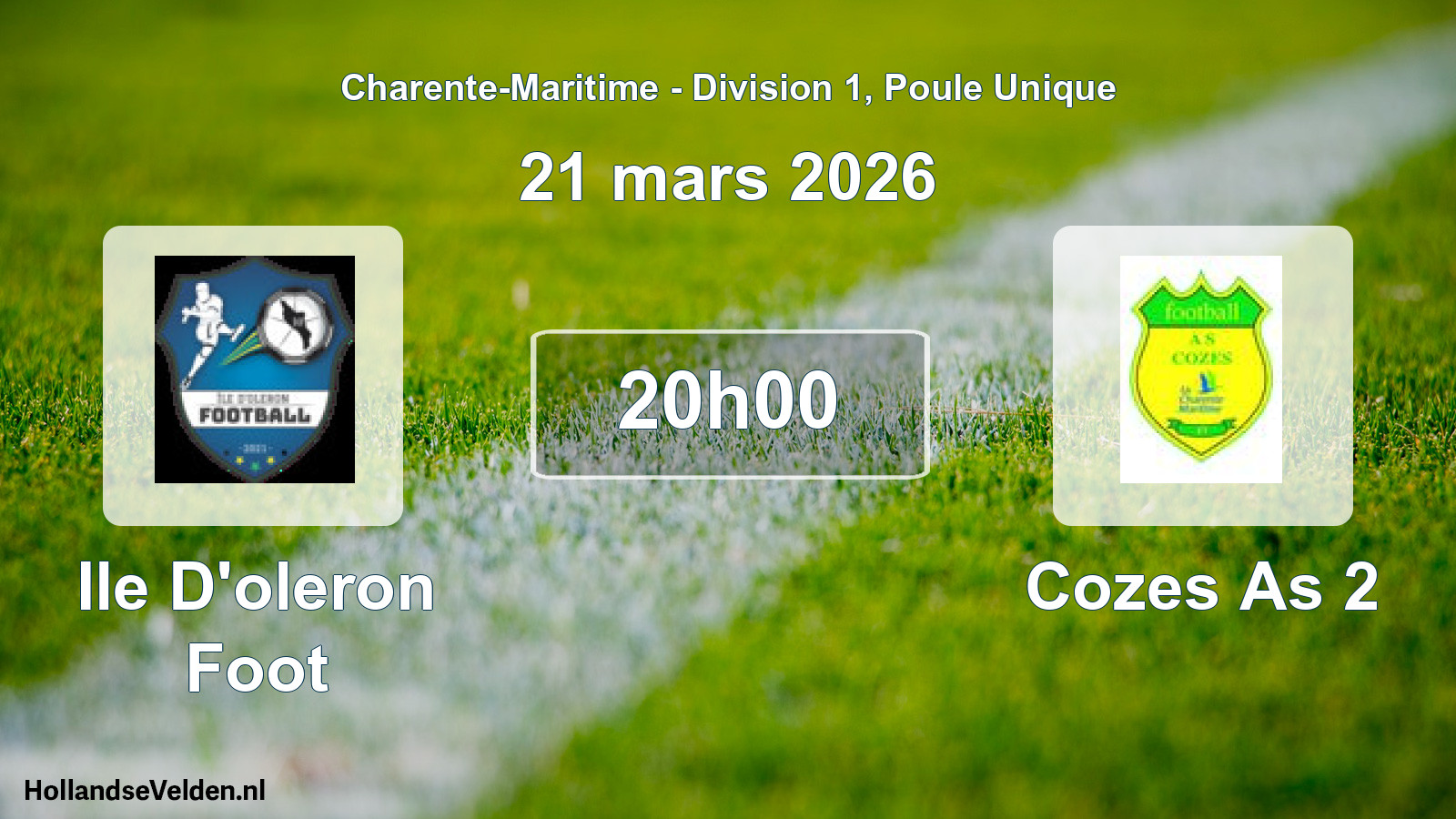 Geplande wedstrijd: Ile D'oleron Foot - Cozes As 2 (21 mars 2026)