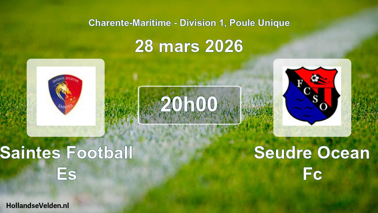 Geplande wedstrijd: Saintes Football Es - Seudre Ocean Fc (28 mars 2026)