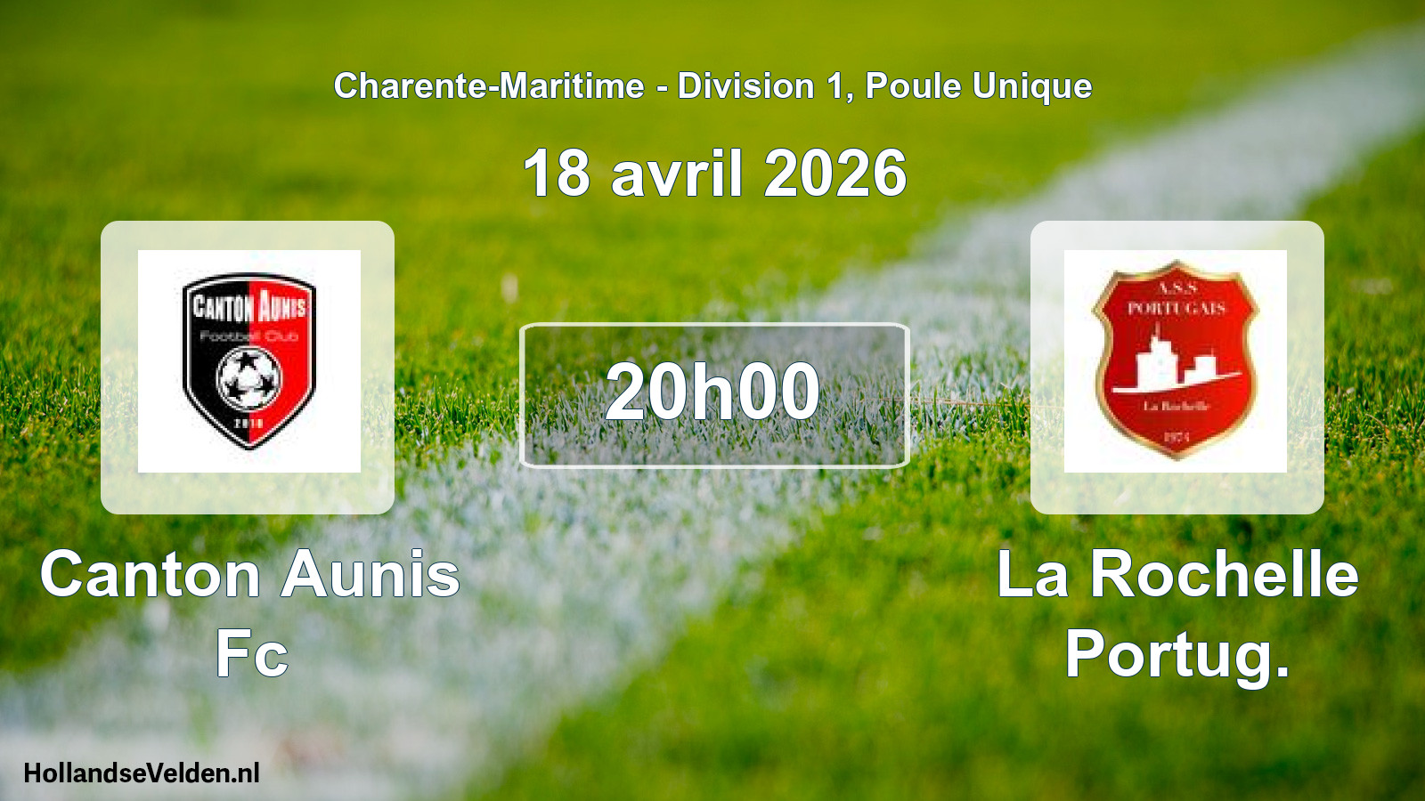 Geplande wedstrijd: Canton Aunis Fc - La Rochelle Portug. (18 avril 2026)