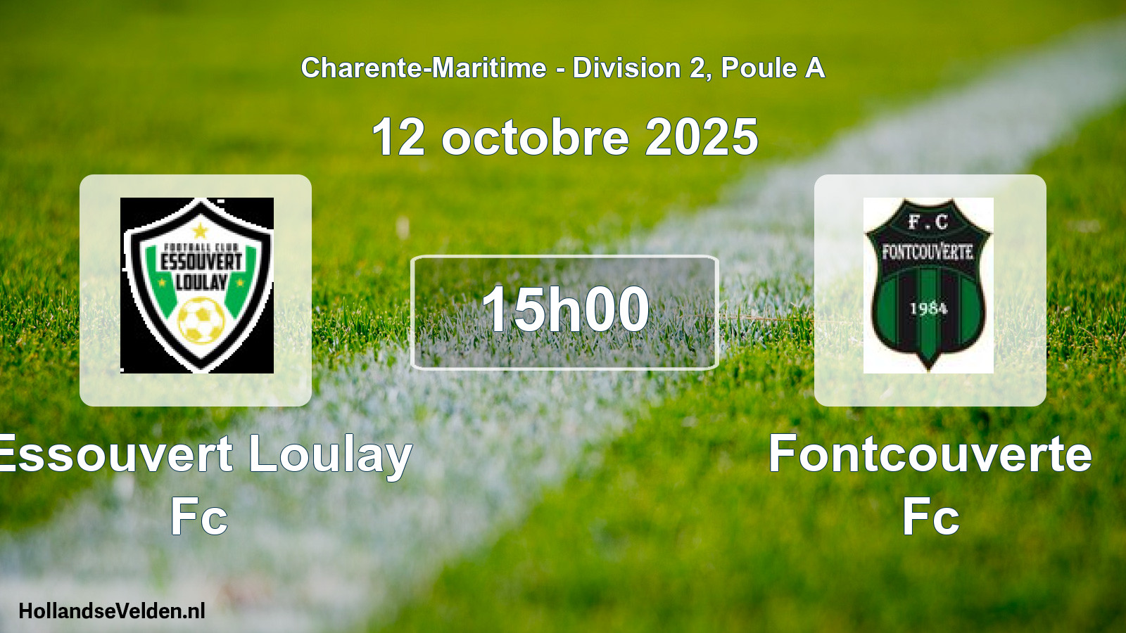 Geplande wedstrijd: Essouvert Loulay Fc - Fontcouverte Fc (12 octobre 2025)