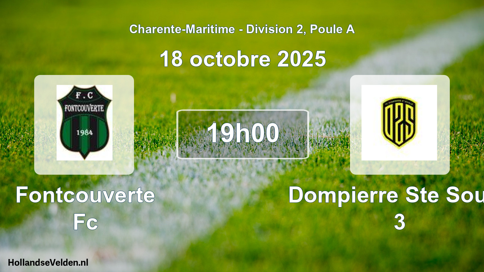 Geplande wedstrijd: Fontcouverte Fc - Dompierre Ste Soulle 3 (18 oktober 2025)