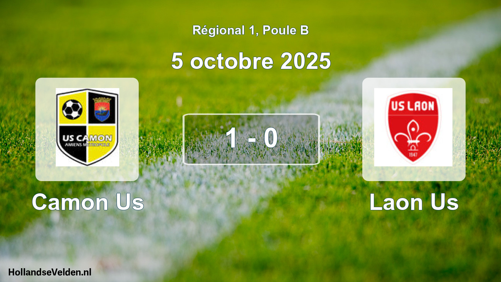 Total number of matches played: Camon Us - Laon Us 1 - 0 (5 October 2025)