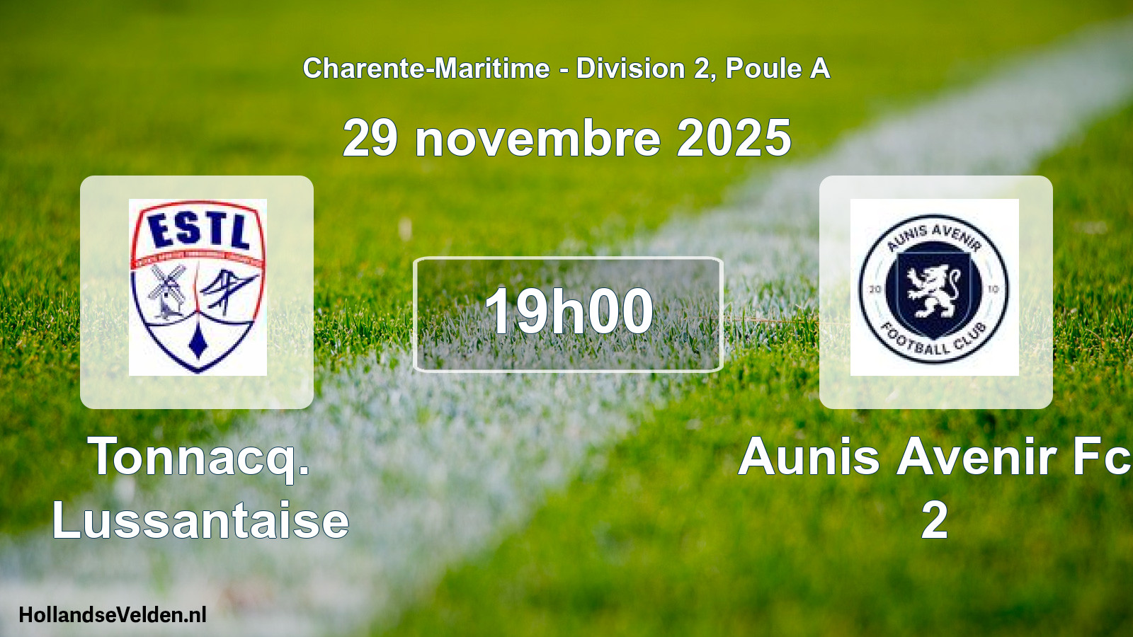 Geplande wedstrijd: Tonnacq. Lussantaise - Aunis Avenir Fc 2 (29 novembre 2025)