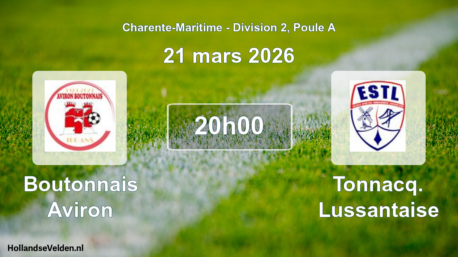 Geplande wedstrijd: Boutonnais Aviron - Tonnacq. Lussantaise (21 mars 2026)