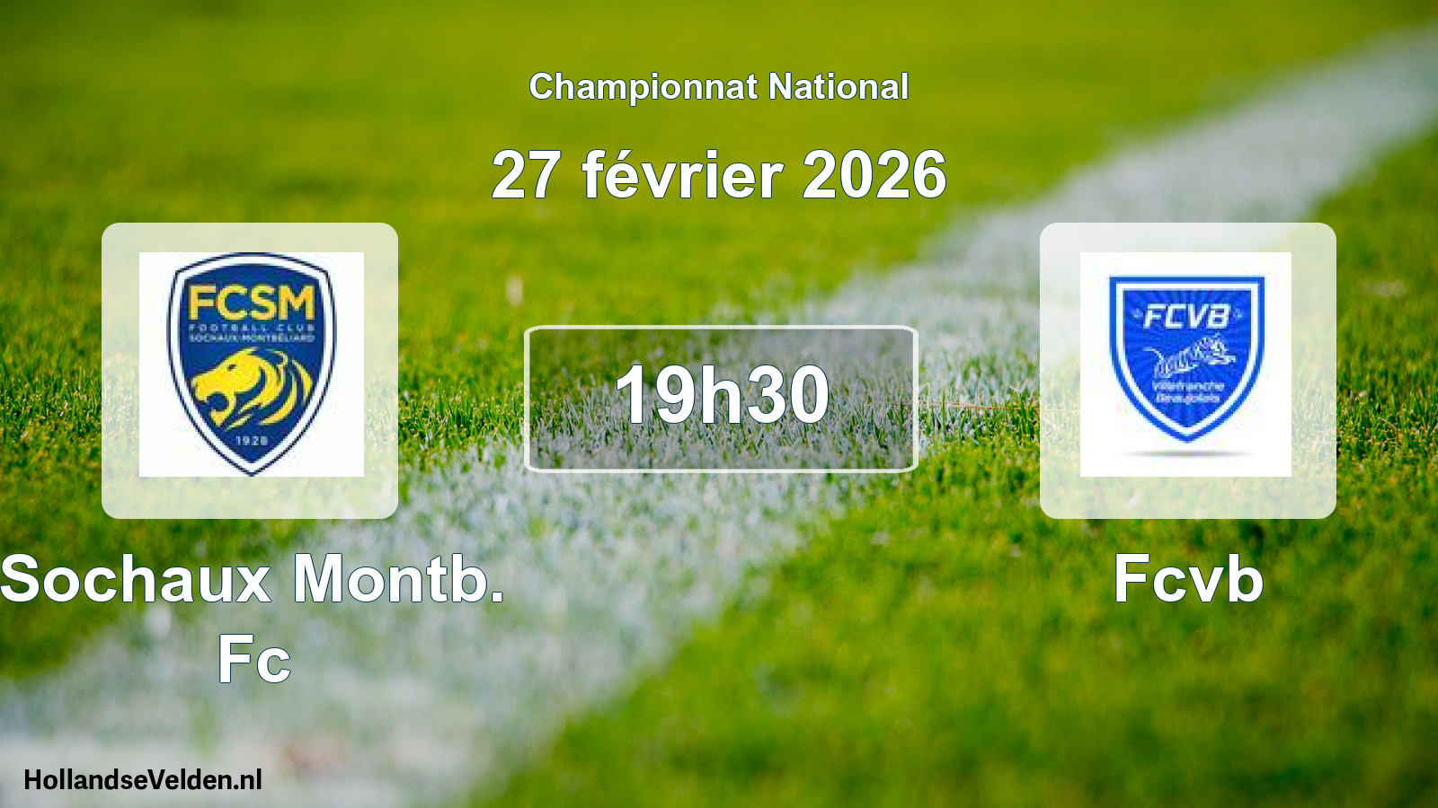 Scheduled Match: Sochaux Montb. Fc - Fcvb (27 February 2026)