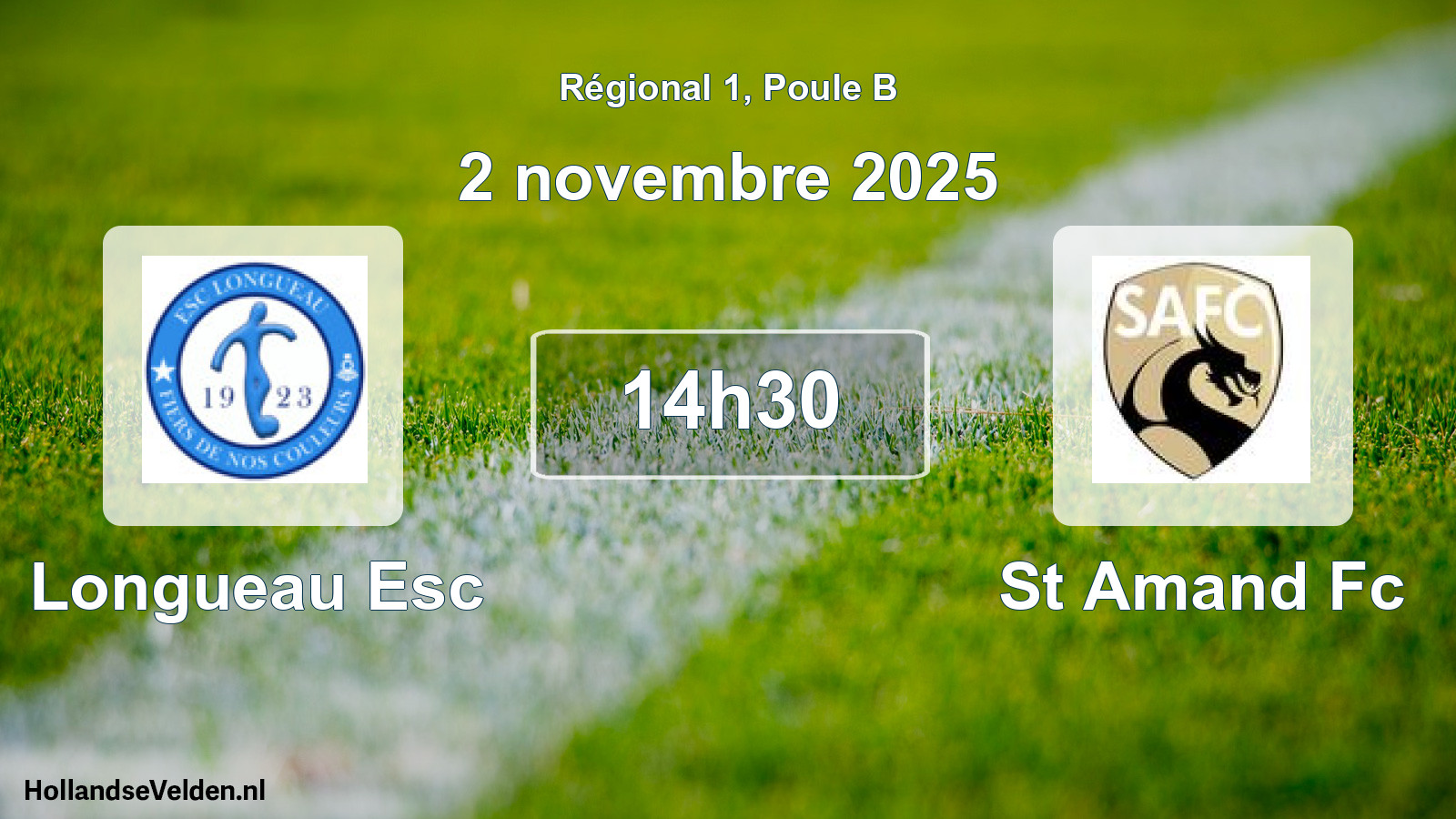 Scheduled Match: Longueau Esc - St Amand Fc (2 November 2025)