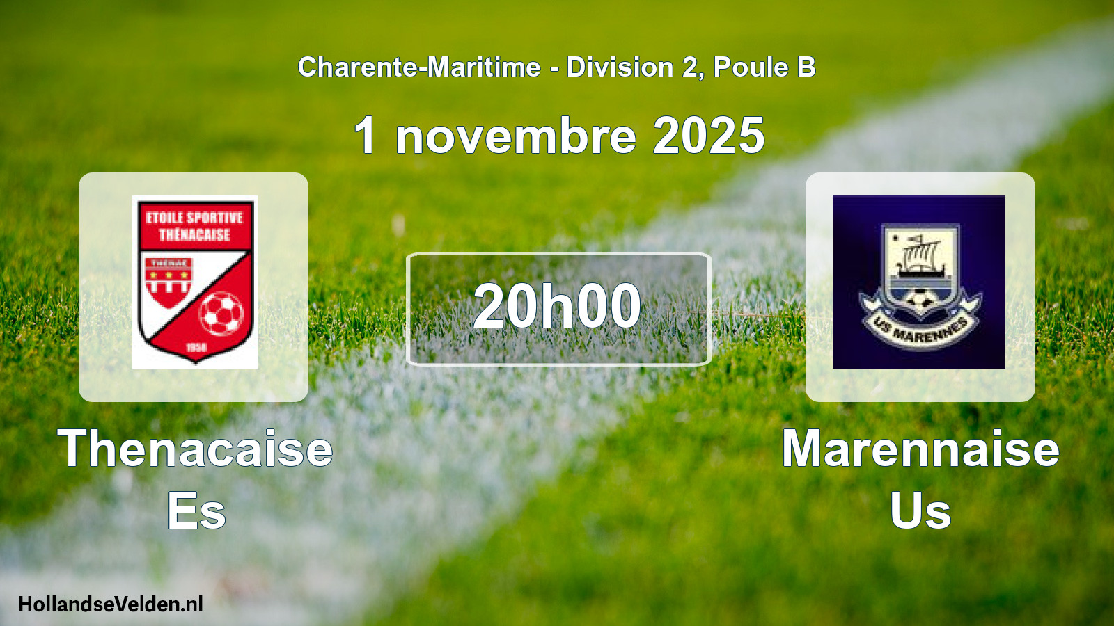 Geplande wedstrijd: Thenacaise Es - Marennaise Us (1 novembre 2025)
