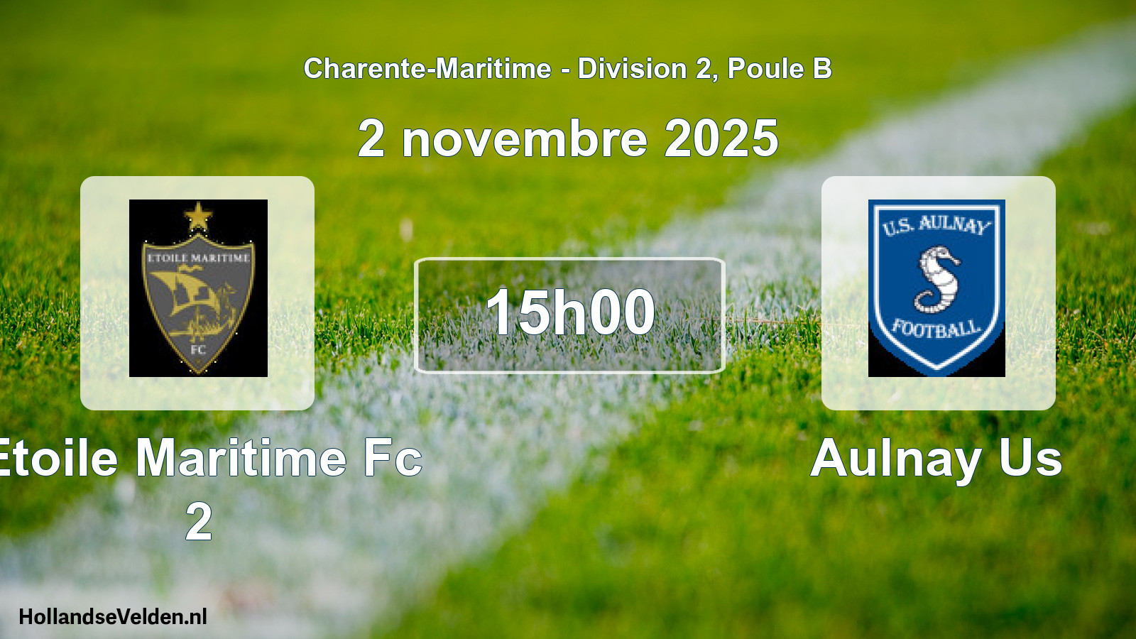Scheduled Match: Etoile Maritime Fc 2 - Aulnay Us (2 November 2025)