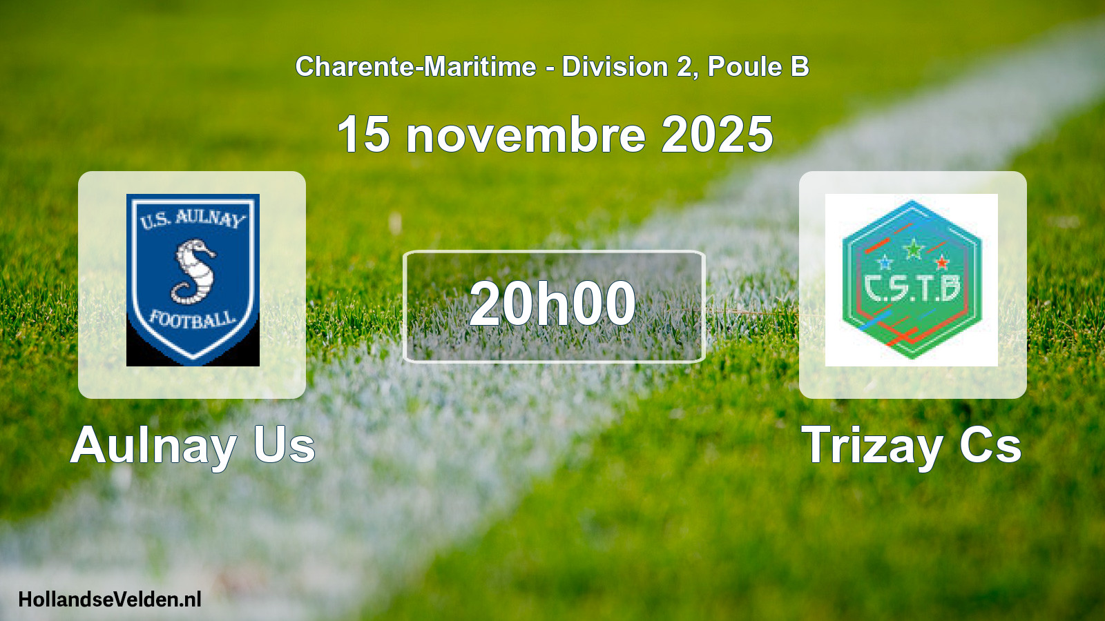 Geplande wedstrijd: Aulnay Us - Trizay Cs (15 novembre 2025)