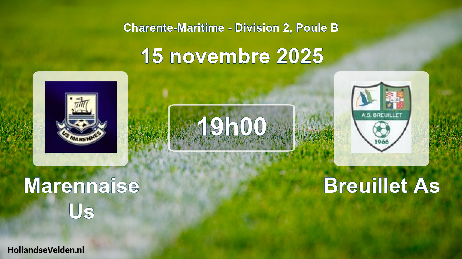 Scheduled Match: Marennaise Us - Breuillet As (15 November 2025)