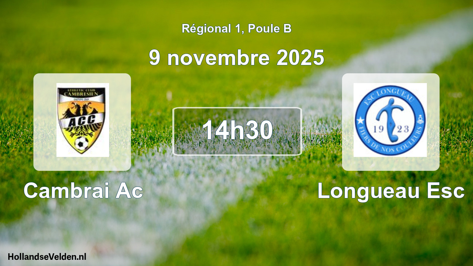 Geplande wedstrijd: Cambrai Ac - Longueau Esc (9 november 2025)