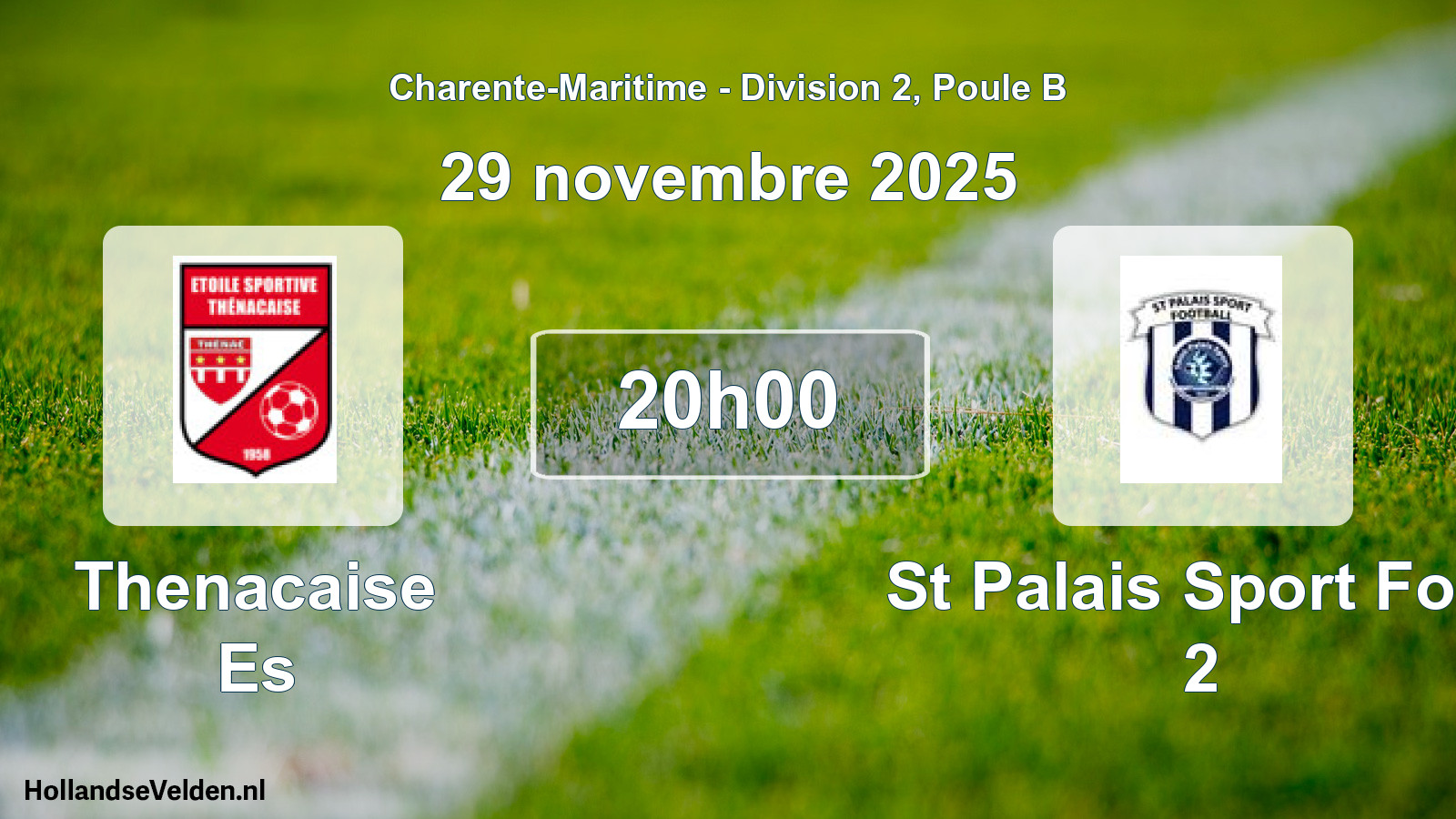 Geplande wedstrijd: Thenacaise Es - St Palais Sport Foot 2 (29 novembre 2025)
