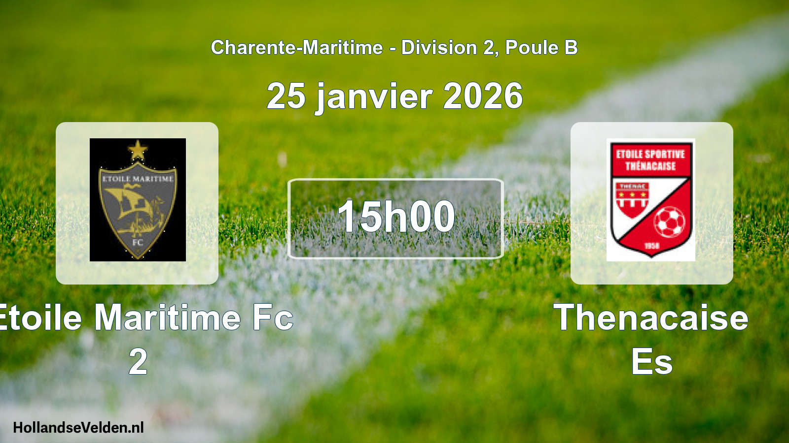Scheduled Match: Etoile Maritime Fc 2 - Thenacaise Es (25 January 2026)