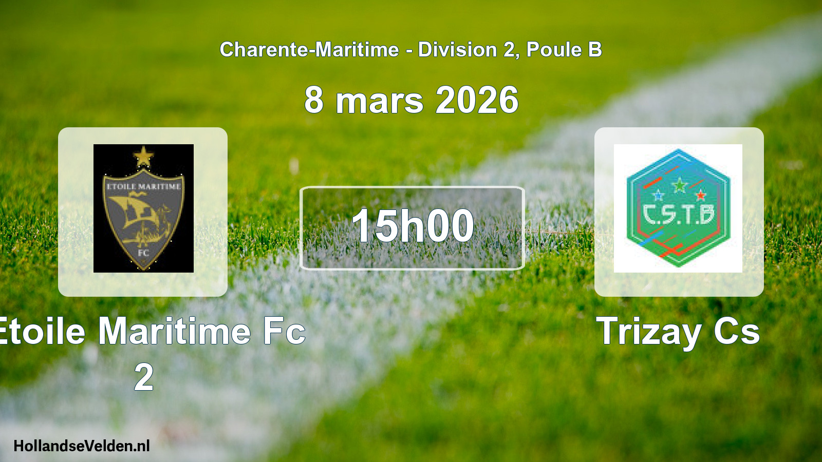 Scheduled Match: Etoile Maritime Fc 2 - Trizay Cs (8 March 2026)