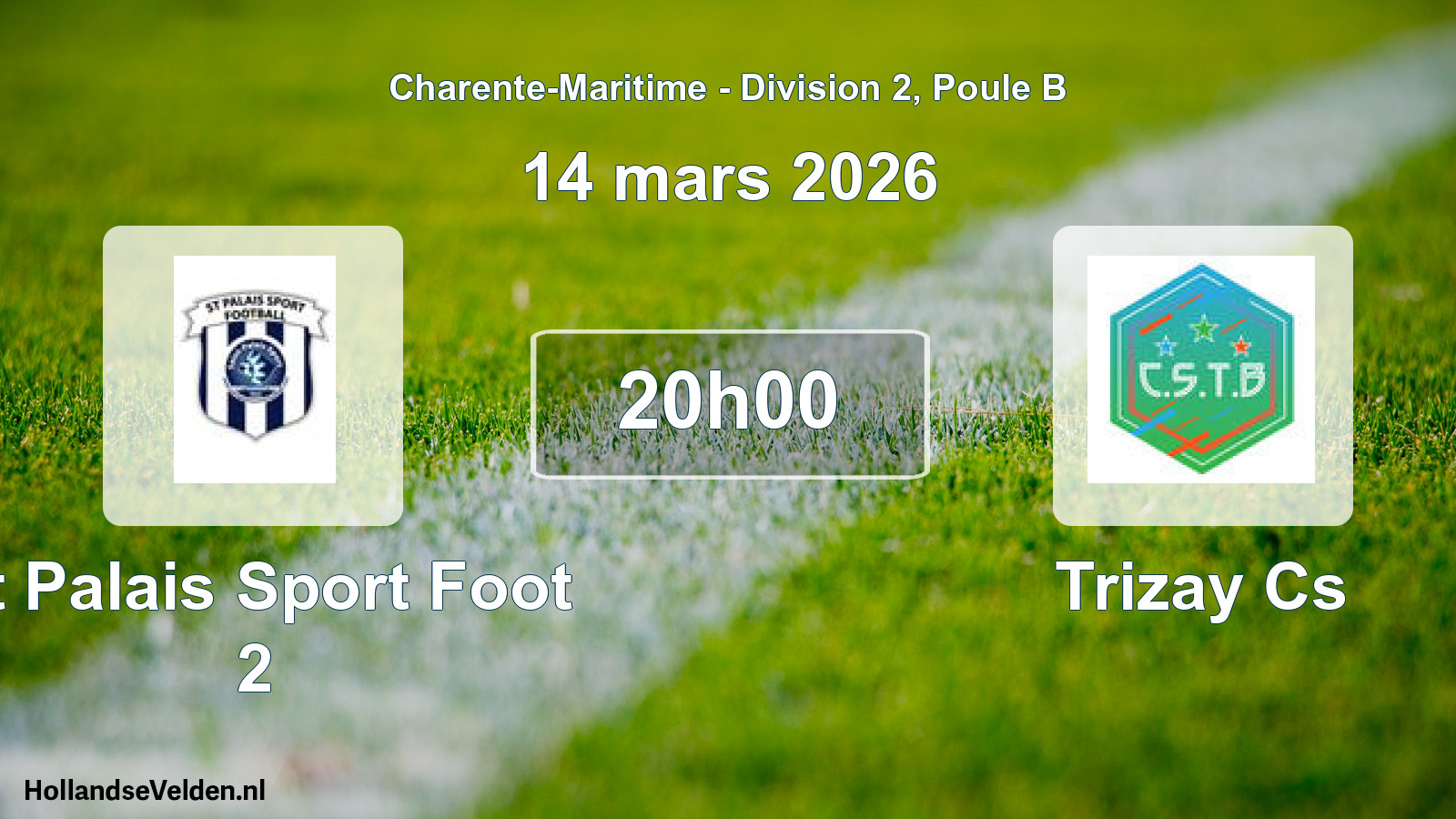 Geplande wedstrijd: St Palais Sport Foot 2 - Trizay Cs (14 mars 2026)