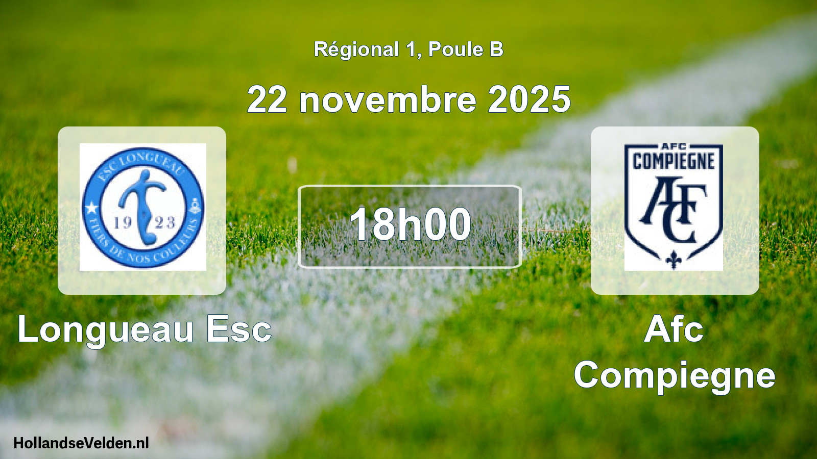 Geplande wedstrijd: Longueau Esc - Afc Compiegne (22 novembre 2025)
