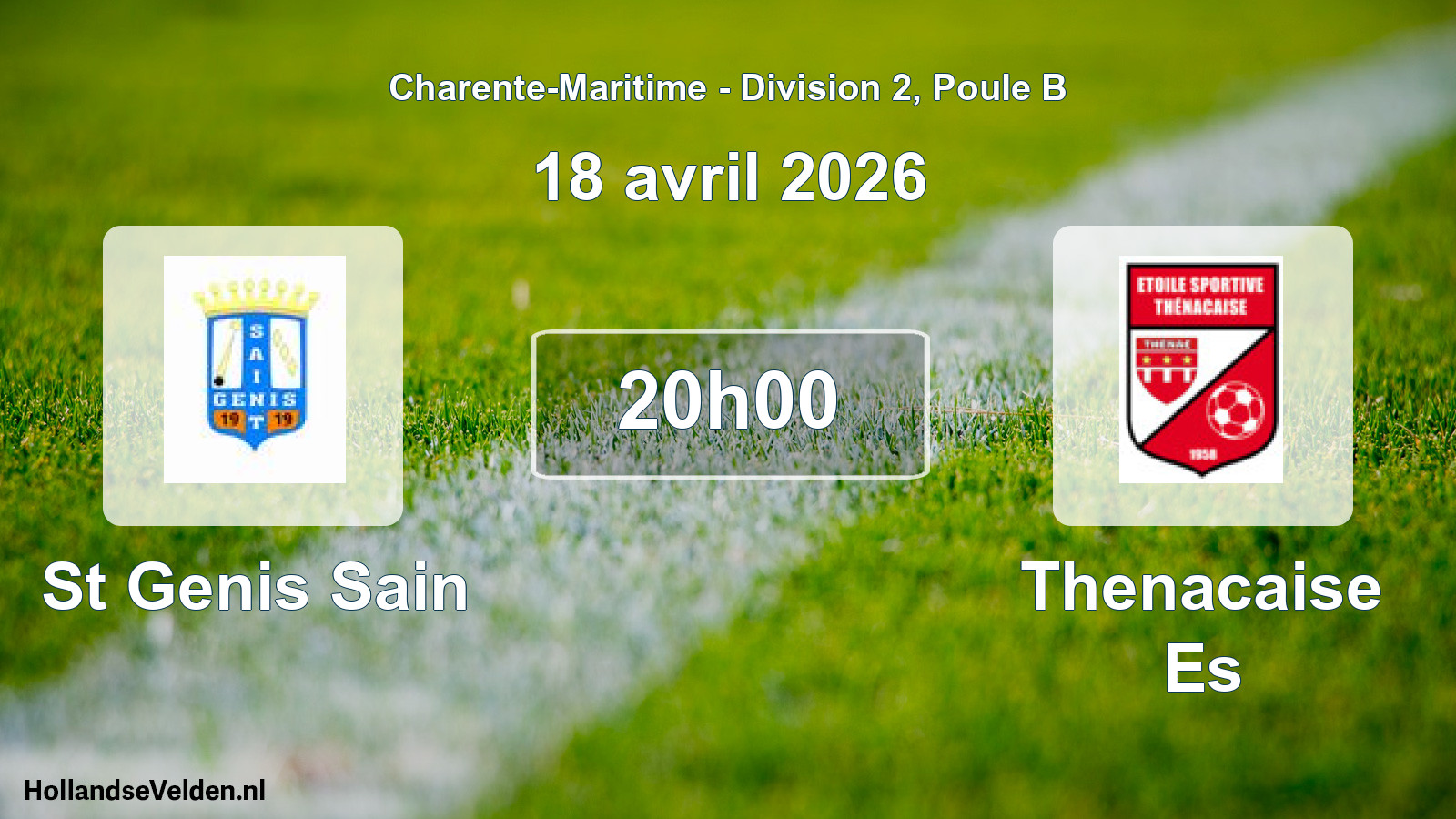 Scheduled Match: St Genis Sain - Thenacaise Es (18 April 2026)