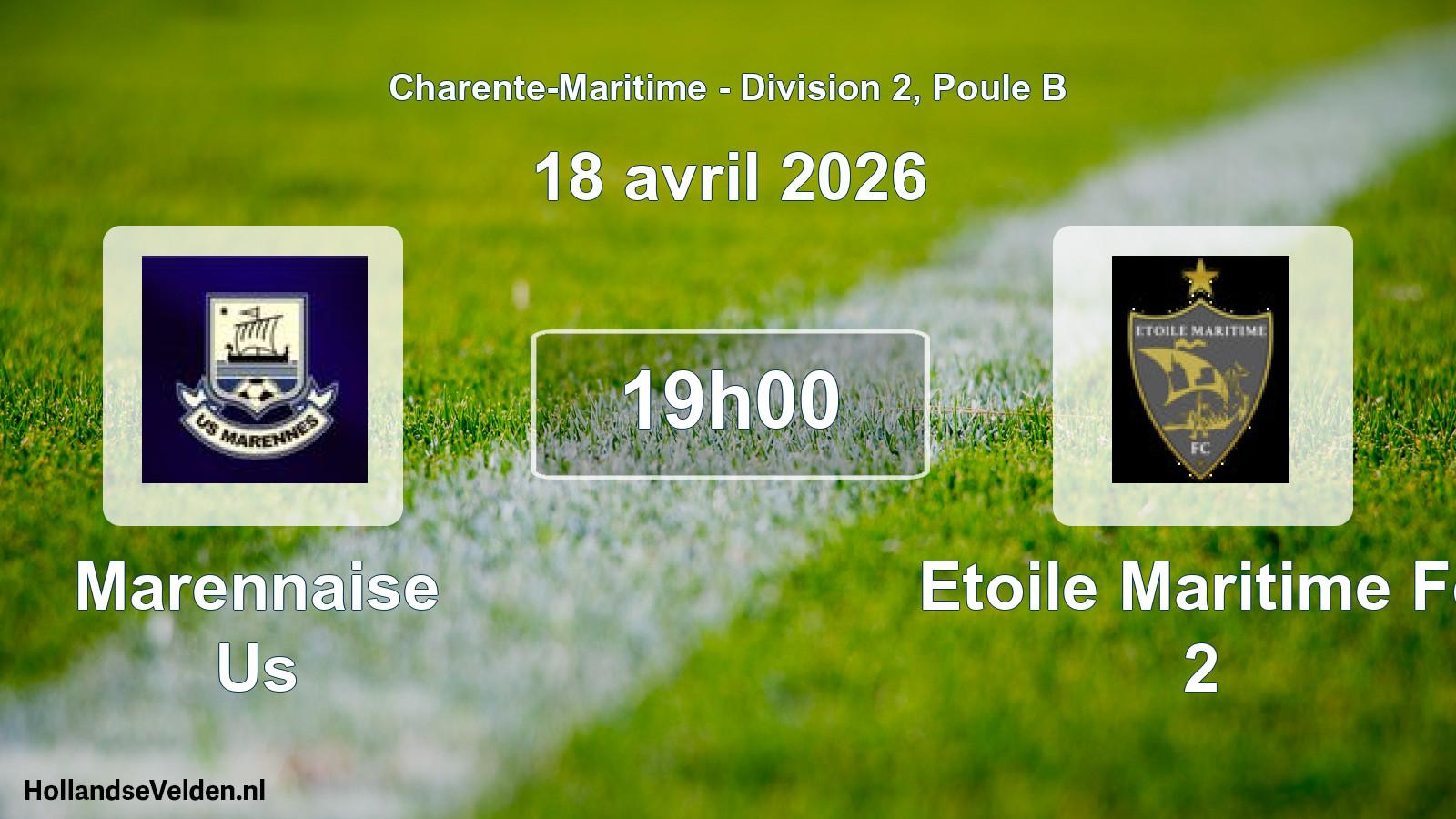 Scheduled Match: Marennaise Us - Etoile Maritime Fc 2 (18 April 2026)