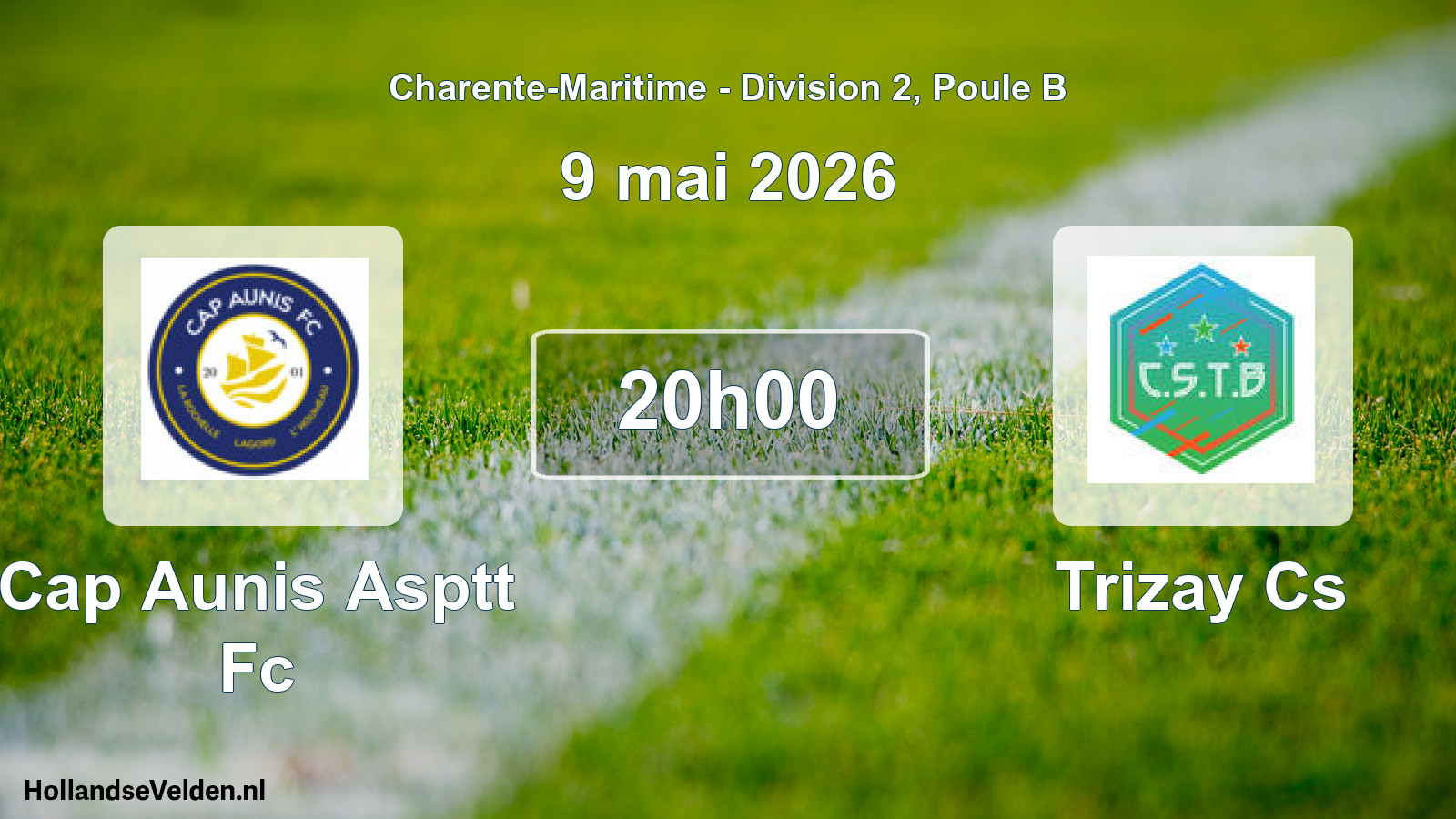 Geplande wedstrijd: Cap Aunis Asptt Fc - Trizay Cs (9 mai 2026)
