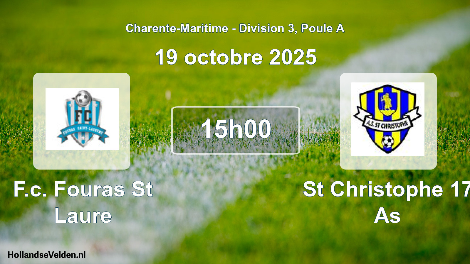 Geplande wedstrijd: F.c. Fouras St Laure - St Christophe 17 As (19 octobre 2025)