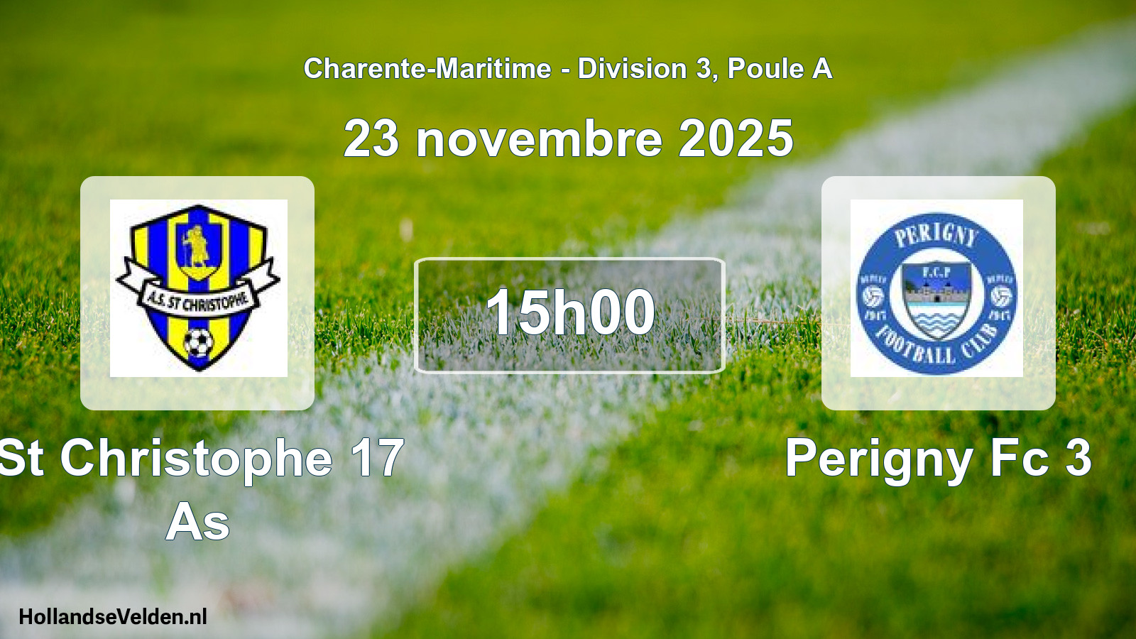 Scheduled Match: St Christophe 17 As - Perigny Fc 3 (23 November 2025)