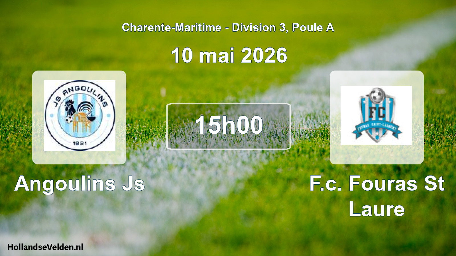 Geplande wedstrijd: Angoulins Js - F.c. Fouras St Laure (10 mai 2026)