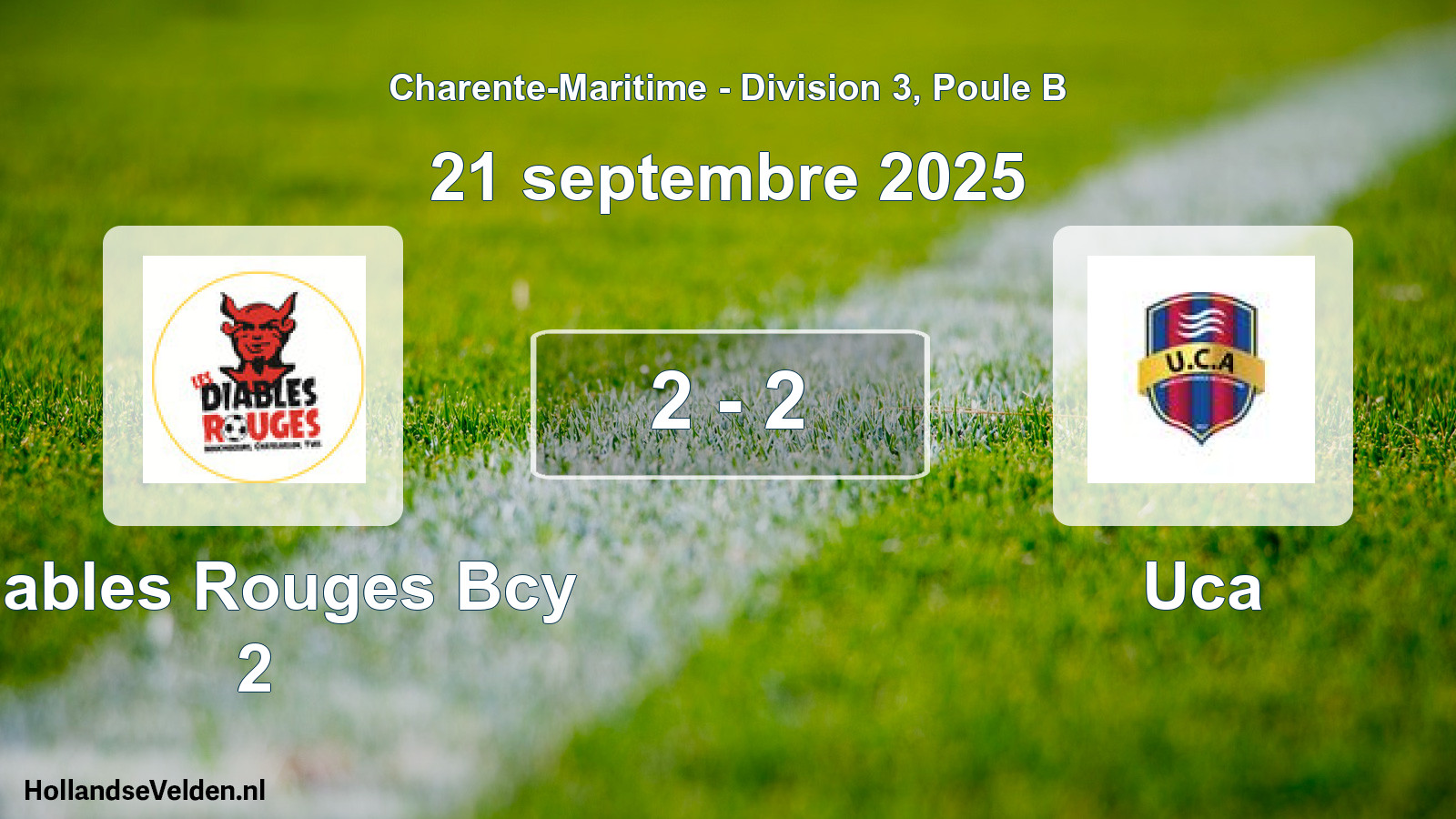 Gespeelde wedstrijd: Diables Rouges Bcy 2 - Uca 2 - 2 (21 september 2025)