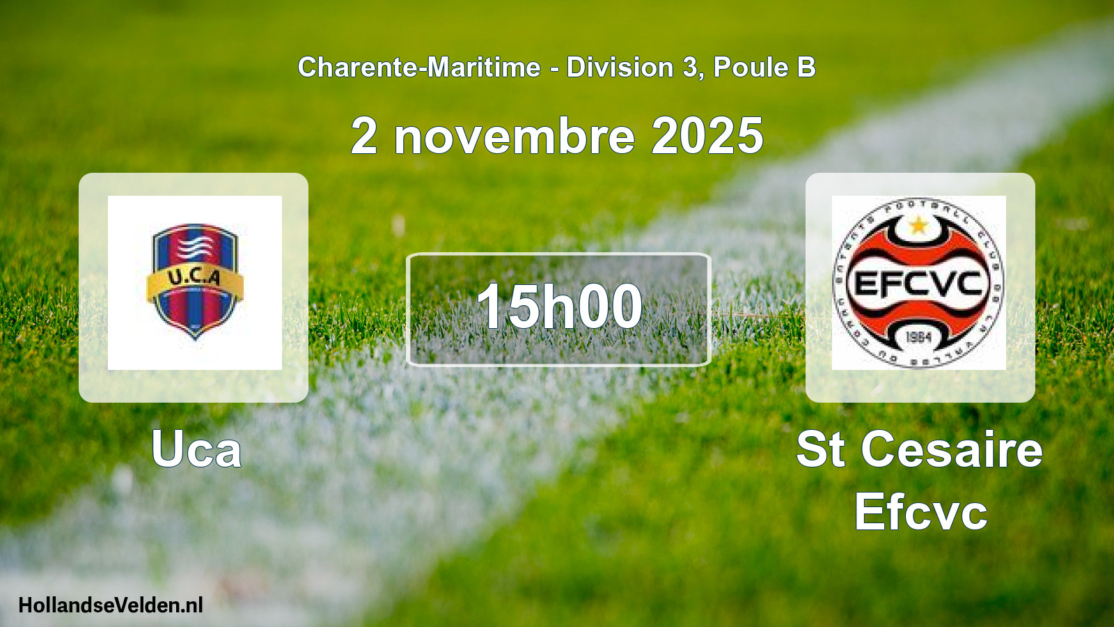 Geplande wedstrijd: Uca - St Cesaire Efcvc (2 novembre 2025)