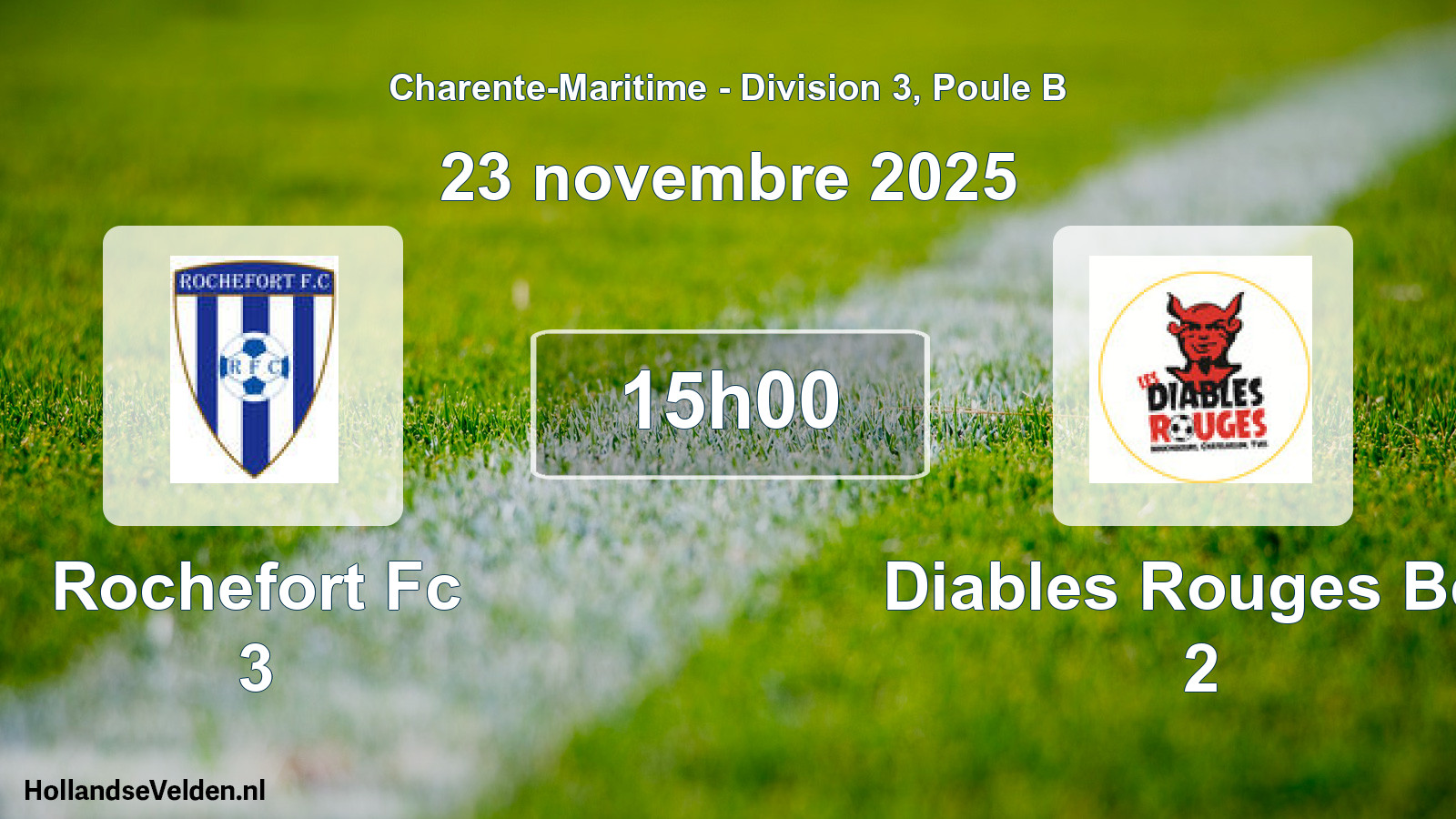 Geplande wedstrijd: Rochefort Fc 3 - Diables Rouges Bcy 2 (23 november 2025)