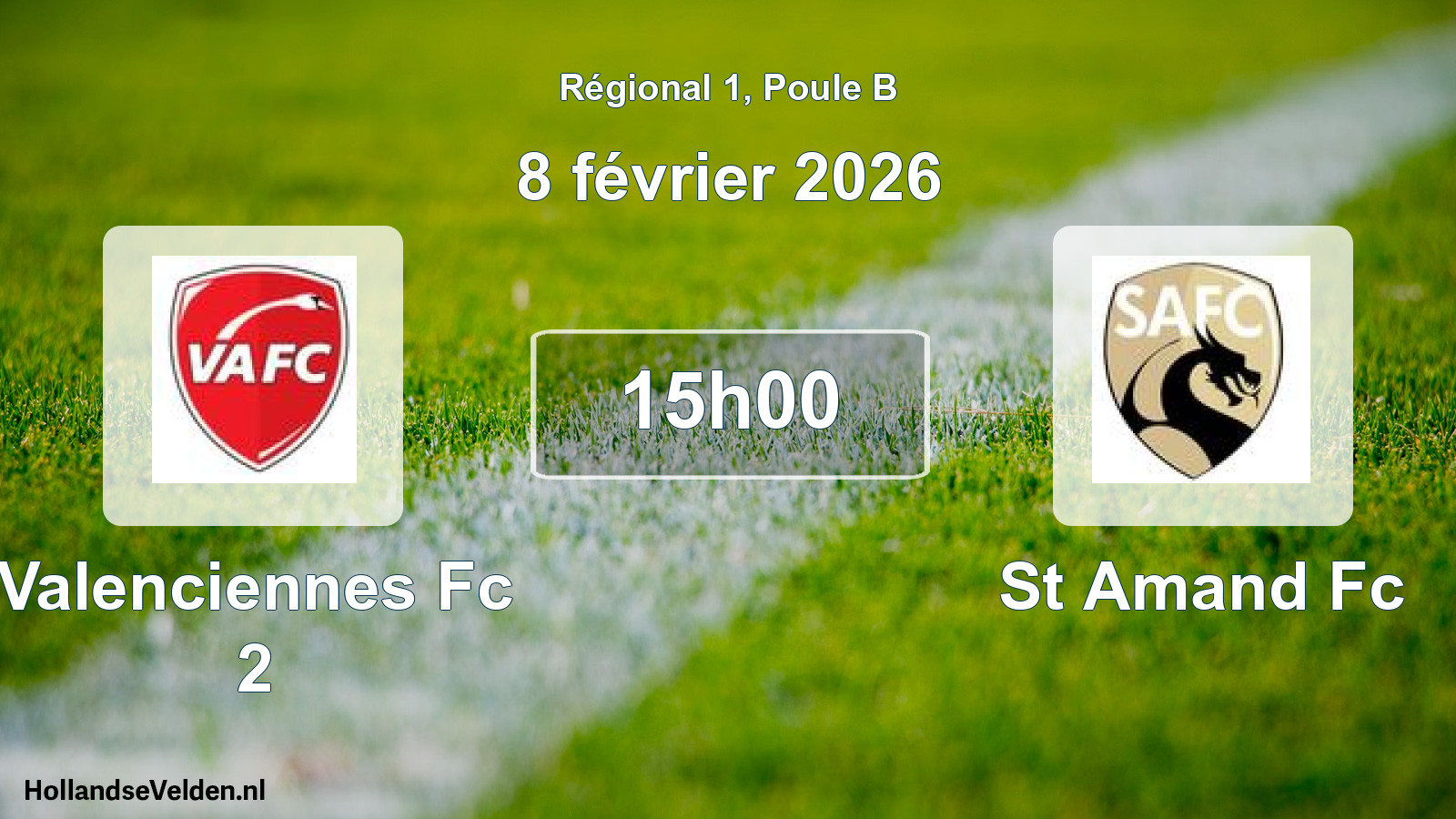 Geplande wedstrijd: Valenciennes Fc 2 - St Amand Fc (8 februari 2026)