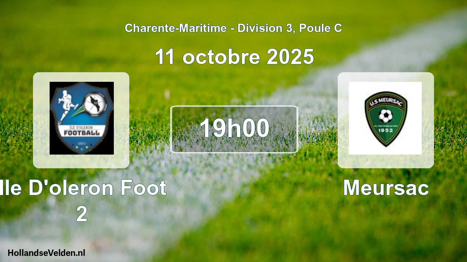 Geplande wedstrijd: Ile D'oleron Foot 2 - Meursac (11 octobre 2025)