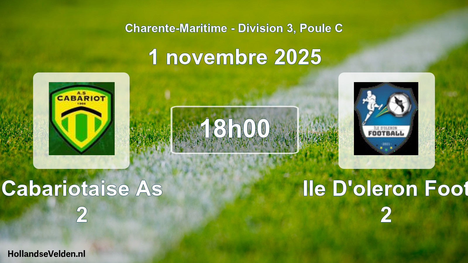 Scheduled Match: Cabariotaise As 2 - Ile D'oleron Foot 2 (1 November 2025)