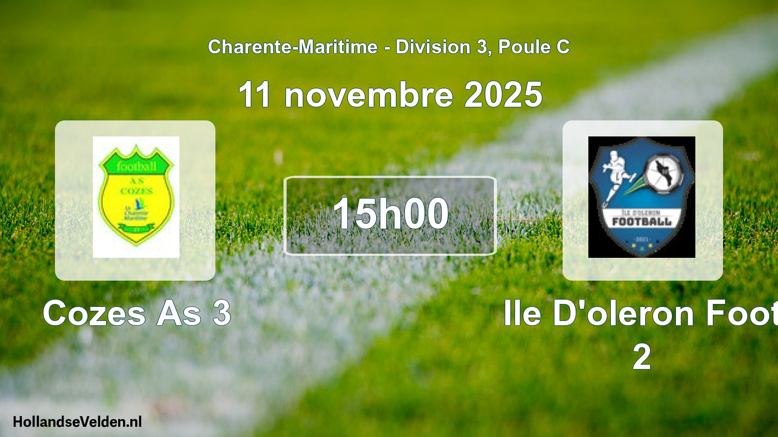 Geplande wedstrijd: Cozes As 3 - Ile D'oleron Foot 2 (11 novembre 2025)
