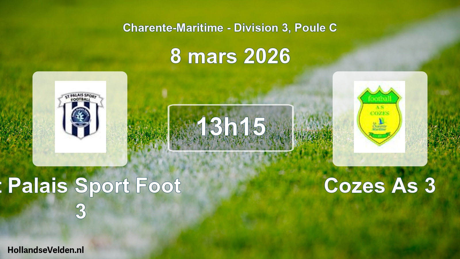 Geplande wedstrijd: St Palais Sport Foot 3 - Cozes As 3 (8 mars 2026)