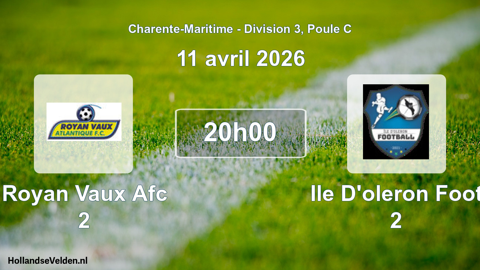 Geplande wedstrijd: Royan Vaux Afc 2 - Ile D'oleron Foot 2 (11 april 2026)