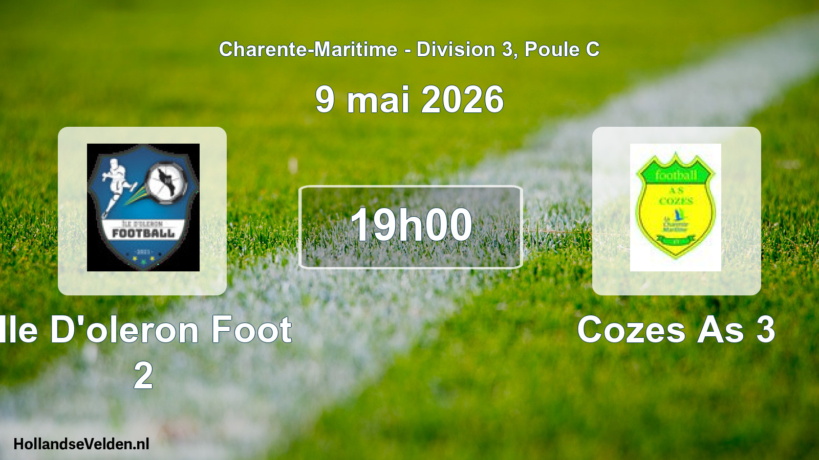 Geplande wedstrijd: Ile D'oleron Foot 2 - Cozes As 3 (9 mei 2026)