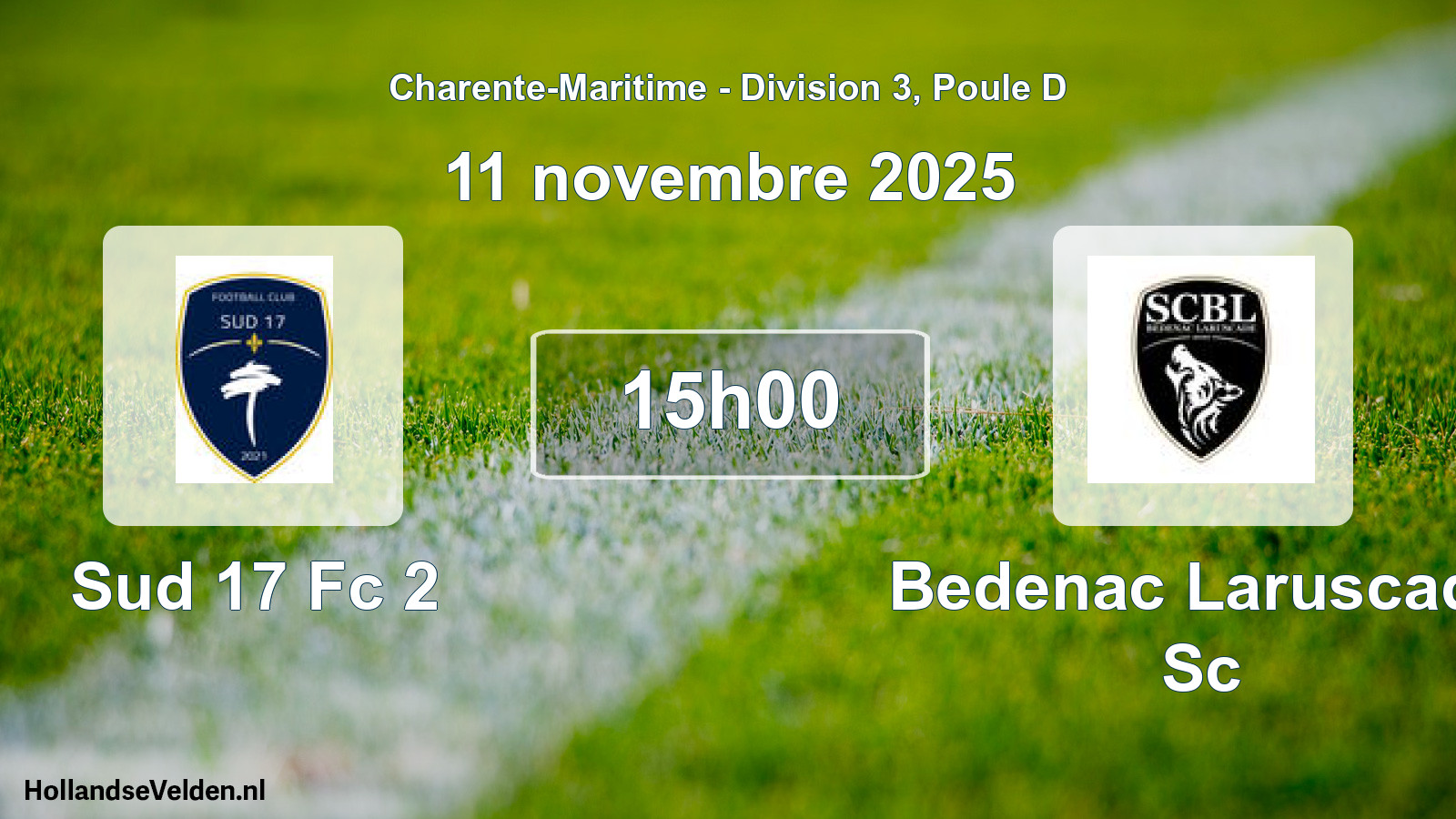 Geplande wedstrijd: Sud 17 Fc 2 - Bedenac Laruscade Sc (11 november 2025)