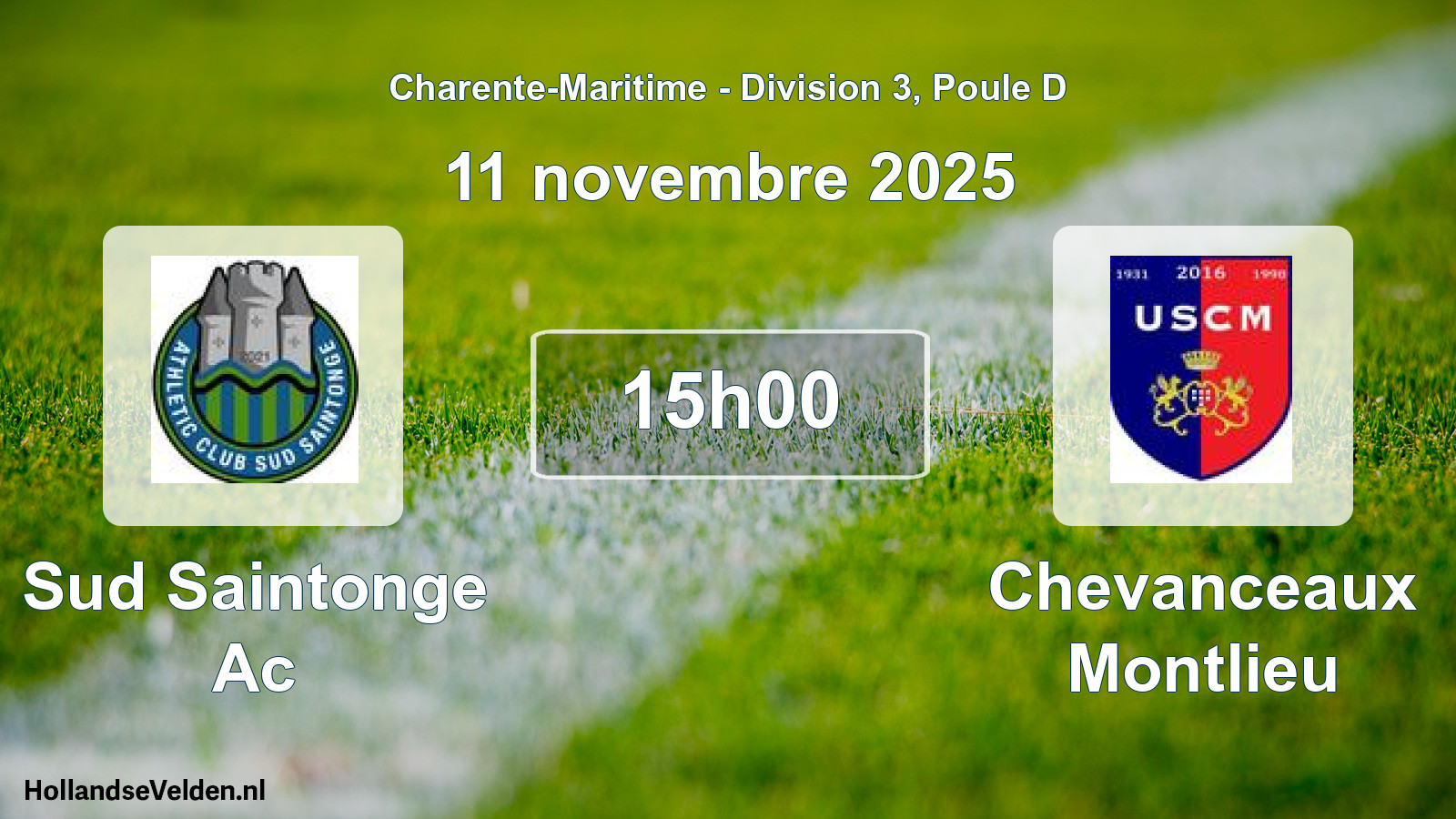 Geplande wedstrijd: Sud Saintonge Ac - Chevanceaux Montlieu (11 november 2025)