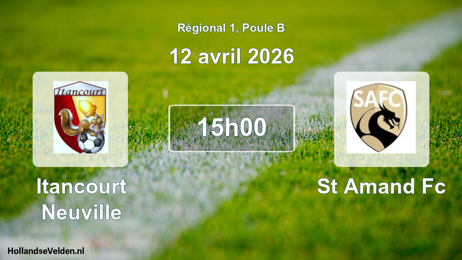 Scheduled Match: Itancourt Neuville - St Amand Fc (12 April 2026)