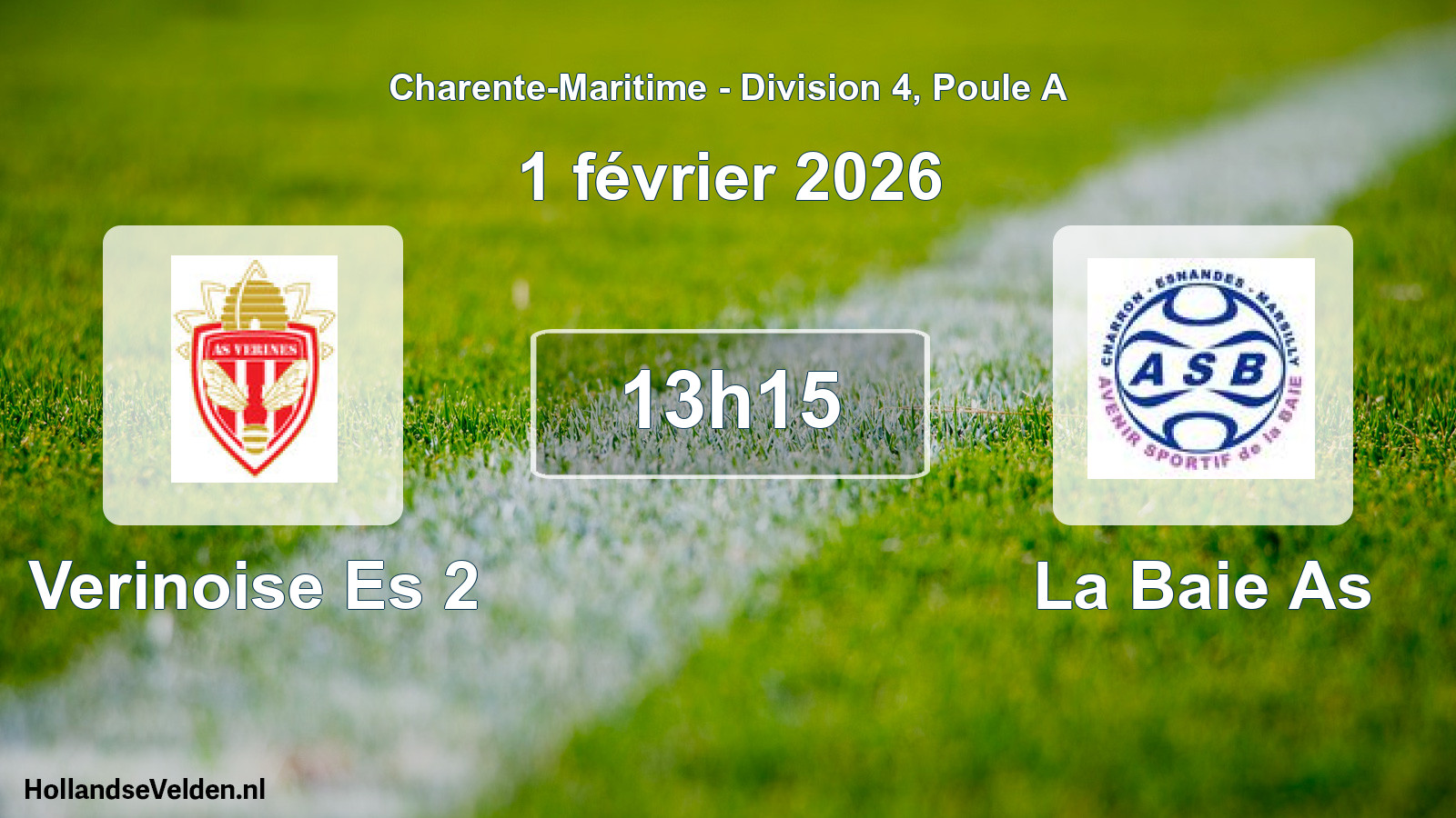 Scheduled Match: Verinoise Es 2 - La Baie As (1 February 2026)